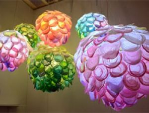 Оригинальные светильники из японской бумаги wasi